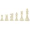 WE Games Color Bright Plastic Staunton Tournament Chess Pieces with 3.75 in. King - Half Chess Set of Chess Pieces Only, White